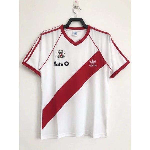 Men's Retro 1986 River Plate Home Soccer Jersey Shirt Adidas