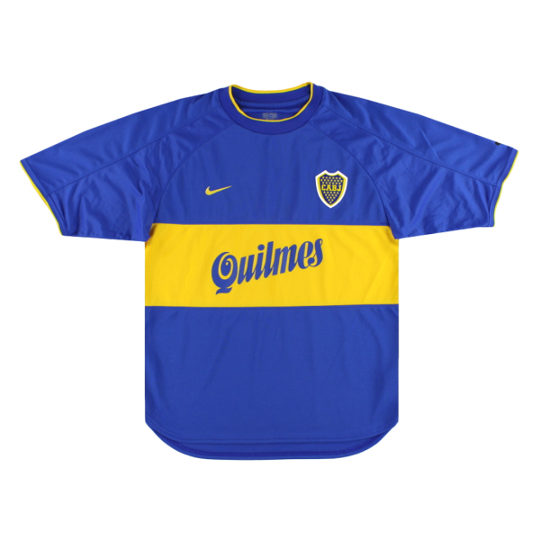Men's Retro 2000/01 Boca Juniors Home Soccer Jersey Shirt Nike