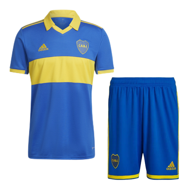 Men's Replica Boca Juniors Home Soccer Jersey Kit (Jersey+Shorts) 2022/23 Adidas