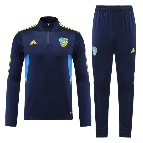 Men's Boca Juniors Zipper Tracksuit Sweat Shirt Kit (Top+Trousers) 2022/23 Adidas
