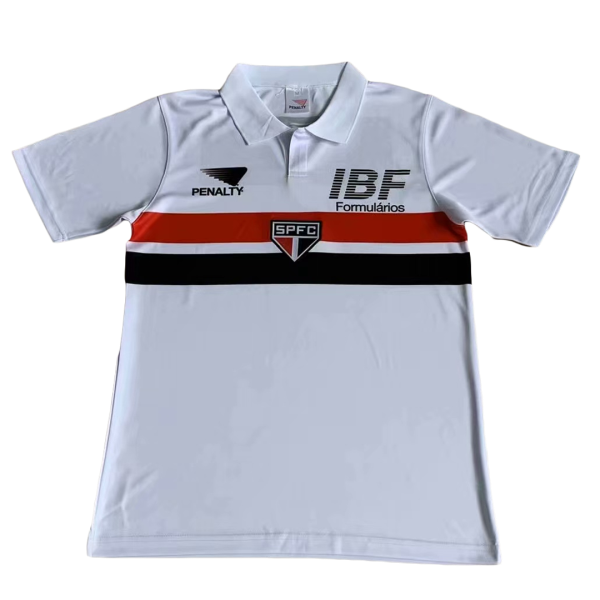 Men's Retro 1991 Sao Paulo FC Home Soccer Jersey Shirt