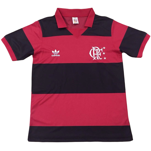 Men's Retro 1982 CR Flamengo Home Soccer Jersey Shirt Adidas