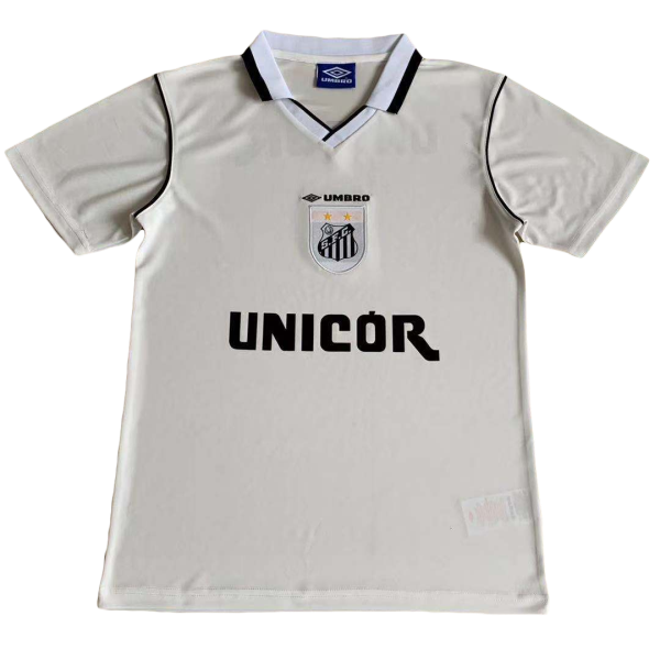 Men's Retro 1999 Santos FC Home Soccer Jersey Shirt Umbro