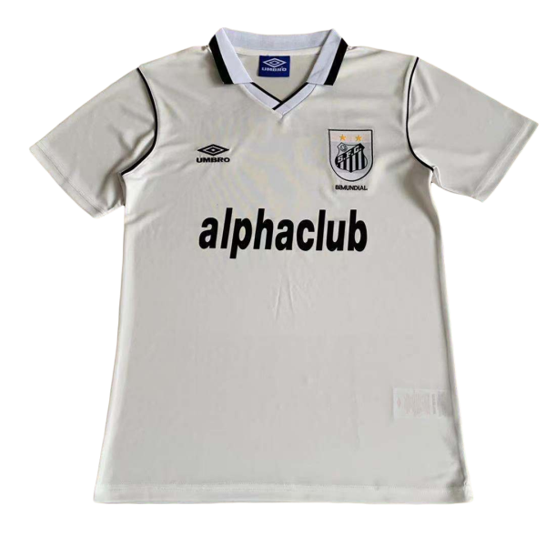 Men's Retro 2001 Santos FC Home Soccer Jersey Shirt Umbro