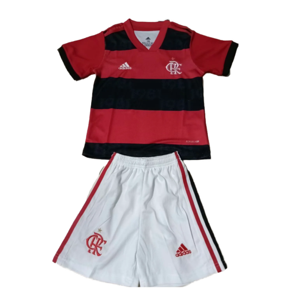 Kids CR Flamengo Home Soccer Jersey Kit (Jersey+Shorts) 2021/22 Adidas