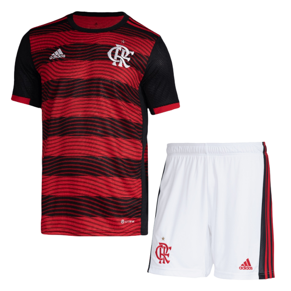 Men's Replica CR Flamengo Home Soccer Jersey Kit (Jersey+Shorts) 2022/23 Adidas