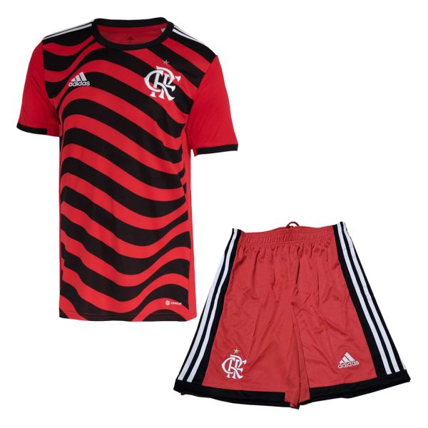 Men's Replica CR Flamengo Third Away Soccer Jersey Kit (Jersey+Shorts) 2022/23 Adidas