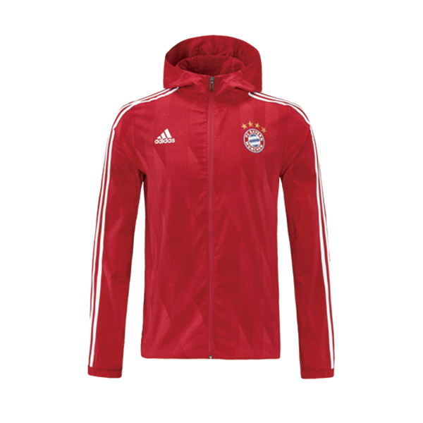 Men's Bayern Munich Windbreaker Hoodie Jacket 2021/22 Adidas