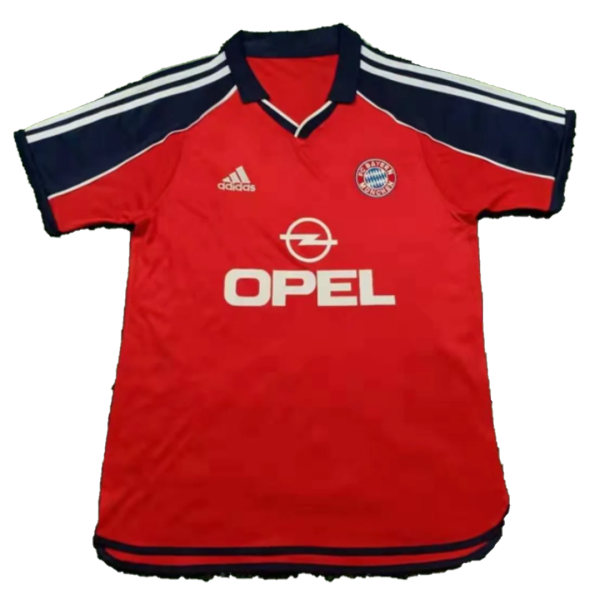 Men's Retro 1999/01 Bayern Munich Home Soccer Jersey Shirt Adidas