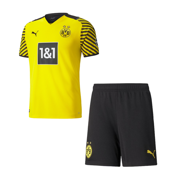 Men's Replica Borussia Dortmund Home Soccer Jersey Kit (Jersey+Shorts) 2021/22 Puma