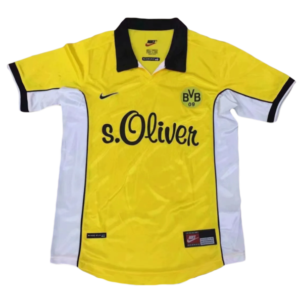 Men's Retro 1989 Borussia Dortmund Home Soccer Jersey Shirt