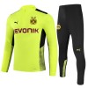 Men's Borussia Dortmund Zipper Tracksuit Sweat Shirt Kit (Top+Trousers) 2021/22 Puma