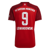 Men's Replica LEWANDOWSKI #9 Bayern Munich Home Soccer Jersey Shirt 2021/22 Adidas