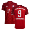 Men's Replica LEWANDOWSKI #9 Bayern Munich Home Soccer Jersey Shirt 2021/22 Adidas