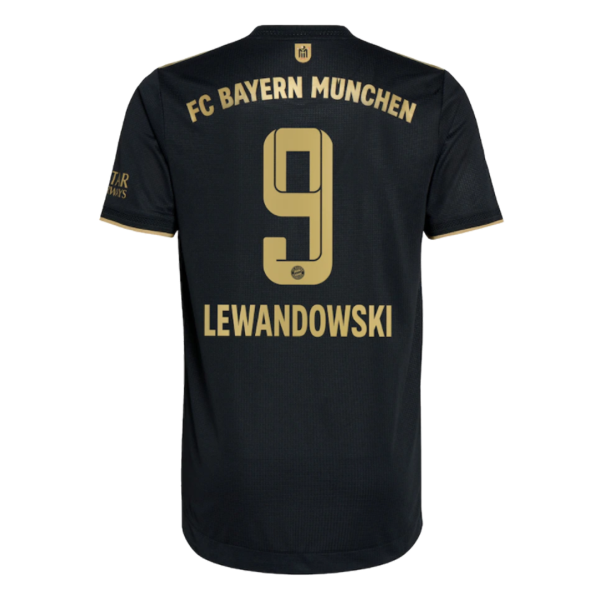 Men's Authentic LEWANDOWSKI #9 Bayern Munich Away Soccer Jersey Shirt 2021/22 Adidas