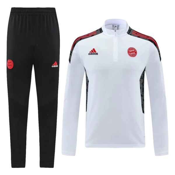 Men's Bayern Munich Zipper Tracksuit Sweat Shirt Kit (Top+Trousers) 2021/22 Adidas
