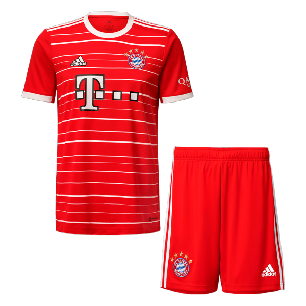 Men's Replica Bayern Munich Home Soccer Jersey Kit (Jersey+Shorts) 2022/23 Adidas