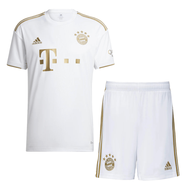 Kids Bayern Munich Away Soccer Jersey Kit (Jersey+Shorts) 2022/23 Adidas