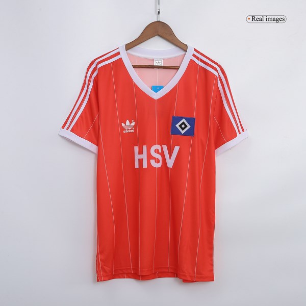 Men's Retro 1983/84 HSV Hamburg Home Soccer Jersey Shirt Adidas