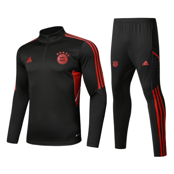 Kids's Bayern Munich Zipper Tracksuit Sweat Shirt Kit (Top+Trousers) 2022/23 Adidas