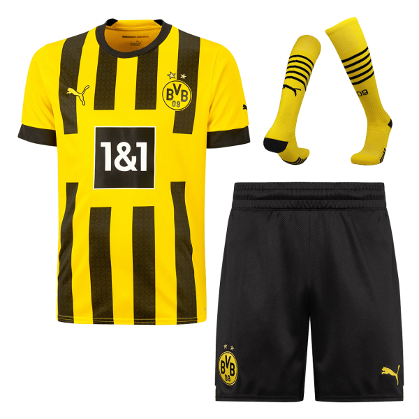 Men's Replica Borussia Dortmund Home Soccer Jersey Whole Kit (Jersey+Shorts+Socks) 2022/23 Puma