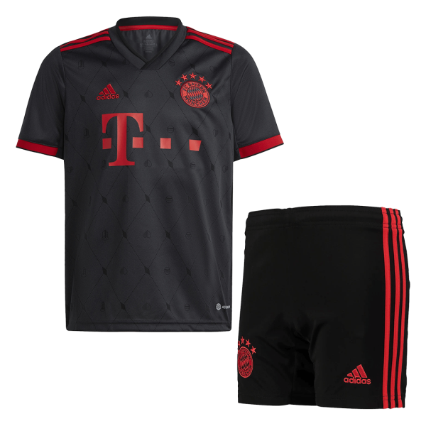 Kids Bayern Munich Third Away Soccer Jersey Kit (Jersey+Shorts) 2022/23 Adidas