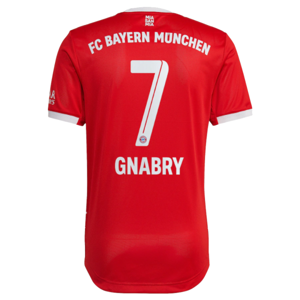 Men's Authentic GNABRY #7 Bayern Munich Home Soccer Jersey Shirt 2022/23 Adidas