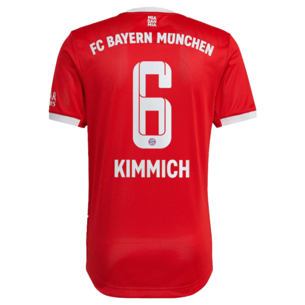 Men's Authentic KIMMICH #6 Bayern Munich Home Soccer Jersey Shirt 2022/23 Adidas