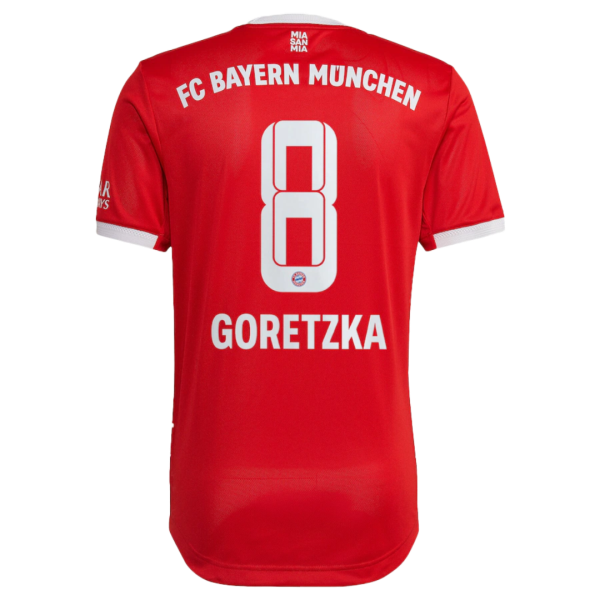 Men's Authentic GORETZKA #8 Bayern Munich Home Soccer Jersey Shirt 2022/23 Adidas