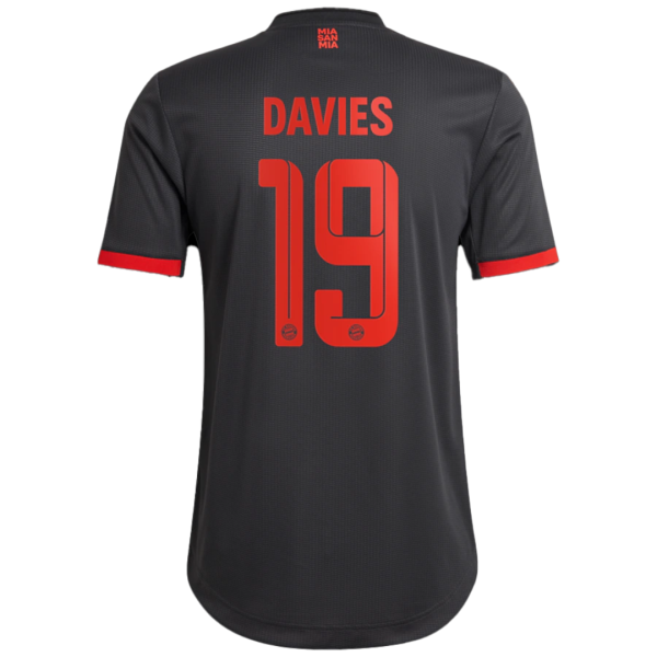 Men's Authentic DAVIES #19 Bayern Munich Third Away Soccer Jersey Shirt 2022/23 Adidas
