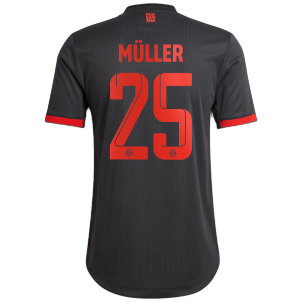 Men's Authentic MÜLLER #25 Bayern Munich Third Away Soccer Jersey Shirt 2022/23 Adidas