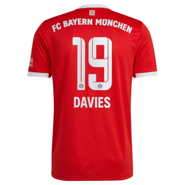 Men's Replica DAVIES #19 Bayern Munich Home Soccer Jersey Shirt 2022/23 Adidas