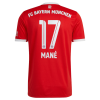 Men's Replica MANÉ #17 Bayern Munich Home Soccer Jersey Shirt 2022/23 Adidas