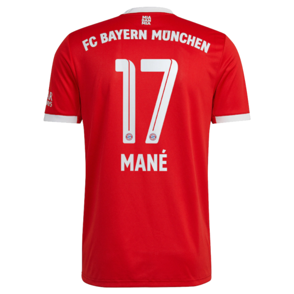 Men's Replica MANÉ #17 Bayern Munich Home Soccer Jersey Shirt 2022/23 Adidas