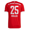 Men's Replica MÜLLER #25 Bayern Munich Home Soccer Jersey Shirt 2022/23 Adidas