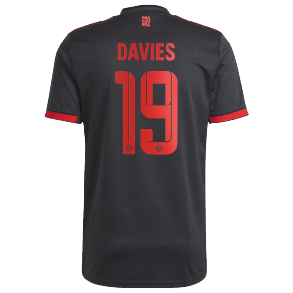 Men's Replica DAVIES #19 Bayern Munich Third Away Soccer Jersey Shirt 2022/23 Adidas
