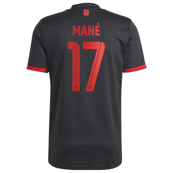 Men's Replica MANÉ #17 Bayern Munich Third Away Soccer Jersey Shirt 2022/23 Adidas