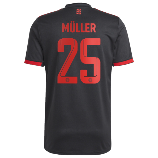 Men's Replica MÜLLER #25 Bayern Munich Third Away Soccer Jersey Shirt 2022/23 Adidas