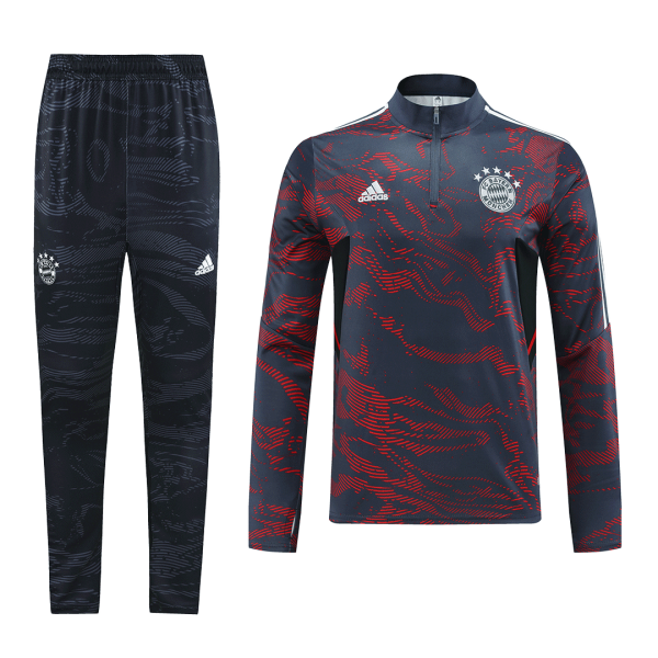 Men's Bayern Munich Zipper Tracksuit Sweat Shirt Kit (Top+Trousers) 2022/23 Adidas