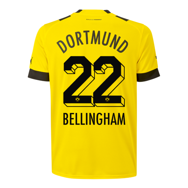 Men's Replica BELLINGHAM #22 Borussia Dortmund Home Soccer Jersey Shirt 2022/23 Puma