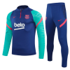 Men's Barcelona Zipper Tracksuit Sweat Shirt Kit (Top+Trousers) 2021/22 Nike