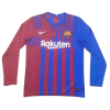 Men's Replica Barcelona Home Long Sleeves Soccer Jersey Shirt 2021/22 Nike