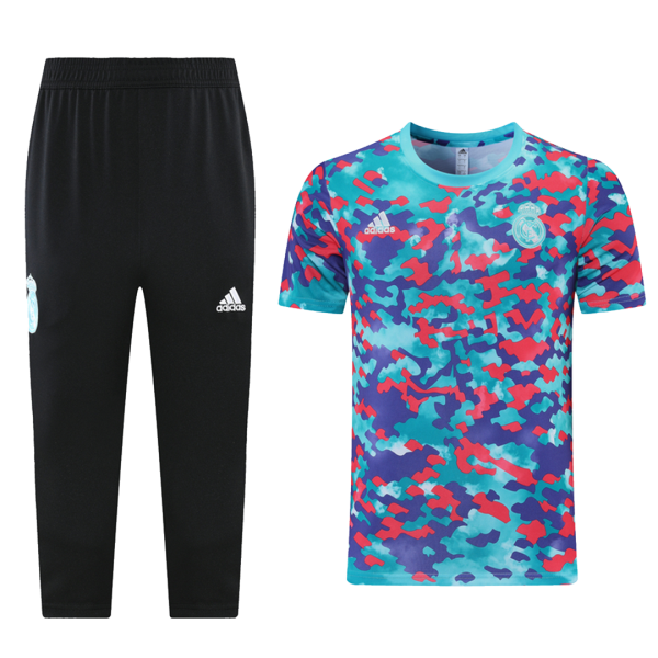 Men's Real Madrid Soccer Training Kit (Top+3/4Pants) 2021/22 Adidas