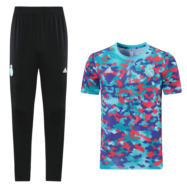 Men's Real Madrid Soccer Training Kit (Top+Pants) 2021/22 Adidas