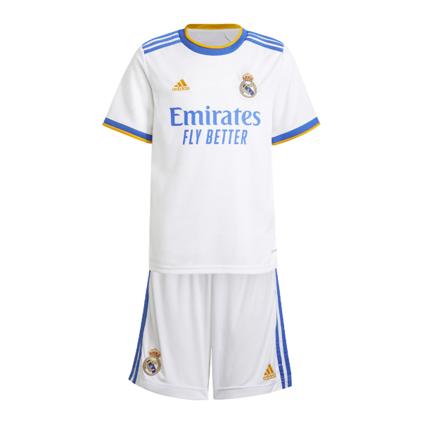 Kids Real Madrid Home Soccer Jersey Kit (Jersey+Shorts) 2021/22 Adidas