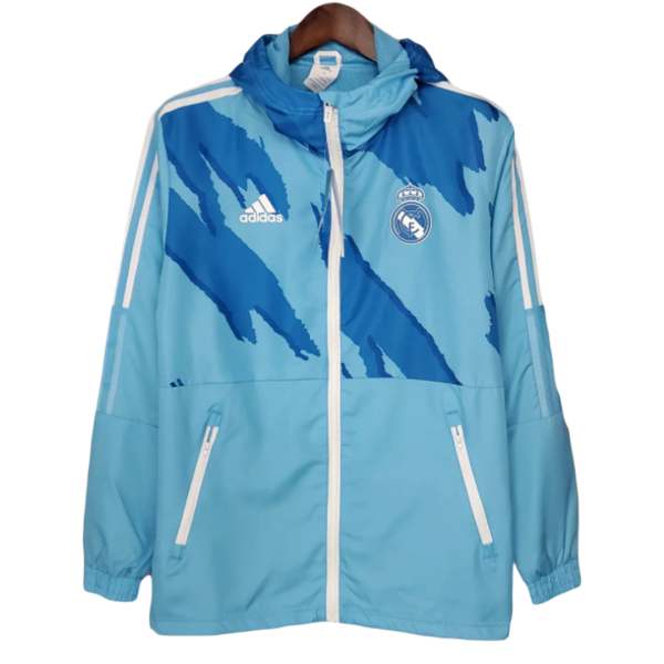 Men's Real Madrid Windbreaker Hoodie Jacket 2021/22 Adidas