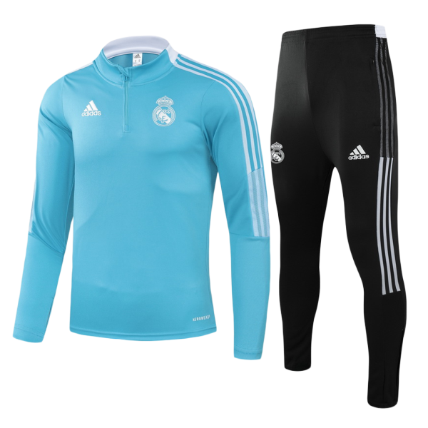 Kids Real Madrid Zipper
Tracksuit Sweat Shirt Kit(Top+Pants) 2021/22 Adidas
