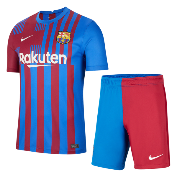 Men's Replica Barcelona Home Soccer Jersey Kit (Jersey+Shorts) 2021/22 Nike