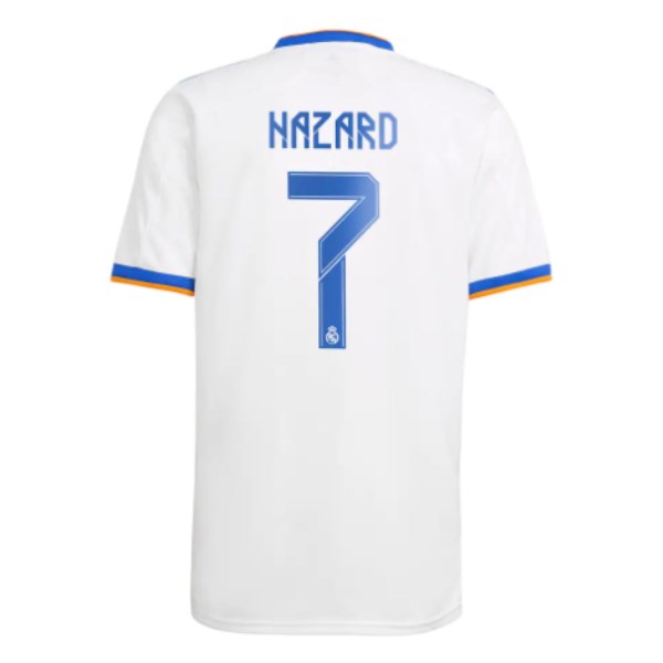 Men's Replica HAZARD #7 Real Madrid Home Soccer Jersey Shirt 2021/22 Adidas