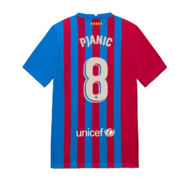 Men's Replica PJANIC #8 Barcelona Home Soccer Jersey Shirt 2021/22 Nike